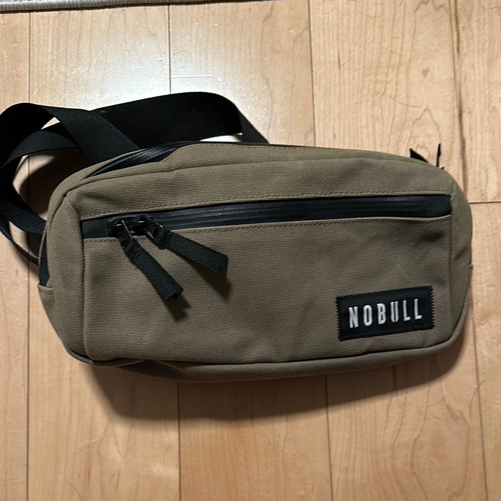 NOBULL Tan Belt Bag with Adjustable Strap and Simple Design